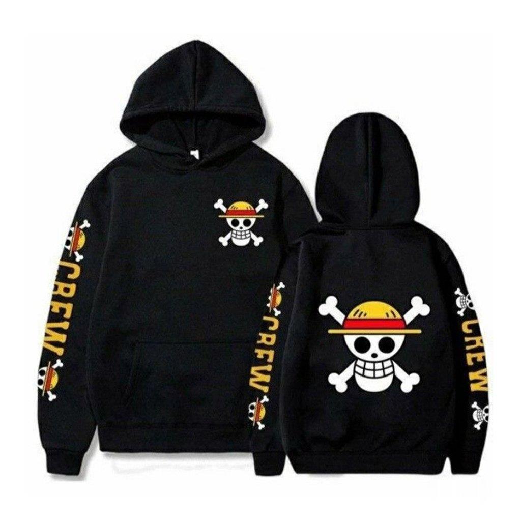 Winter Clothing Japan - One Piece Skull Print Hoodie Men