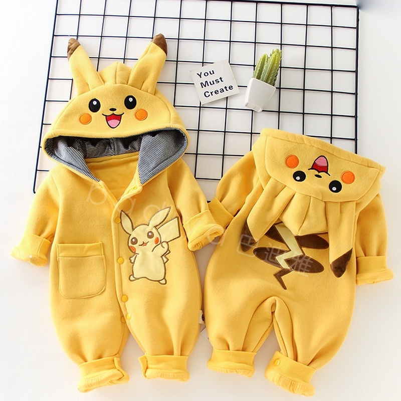Winter Clothing Cute - Cartoon Pocket Monsters Baby Pyjamsa Newborn