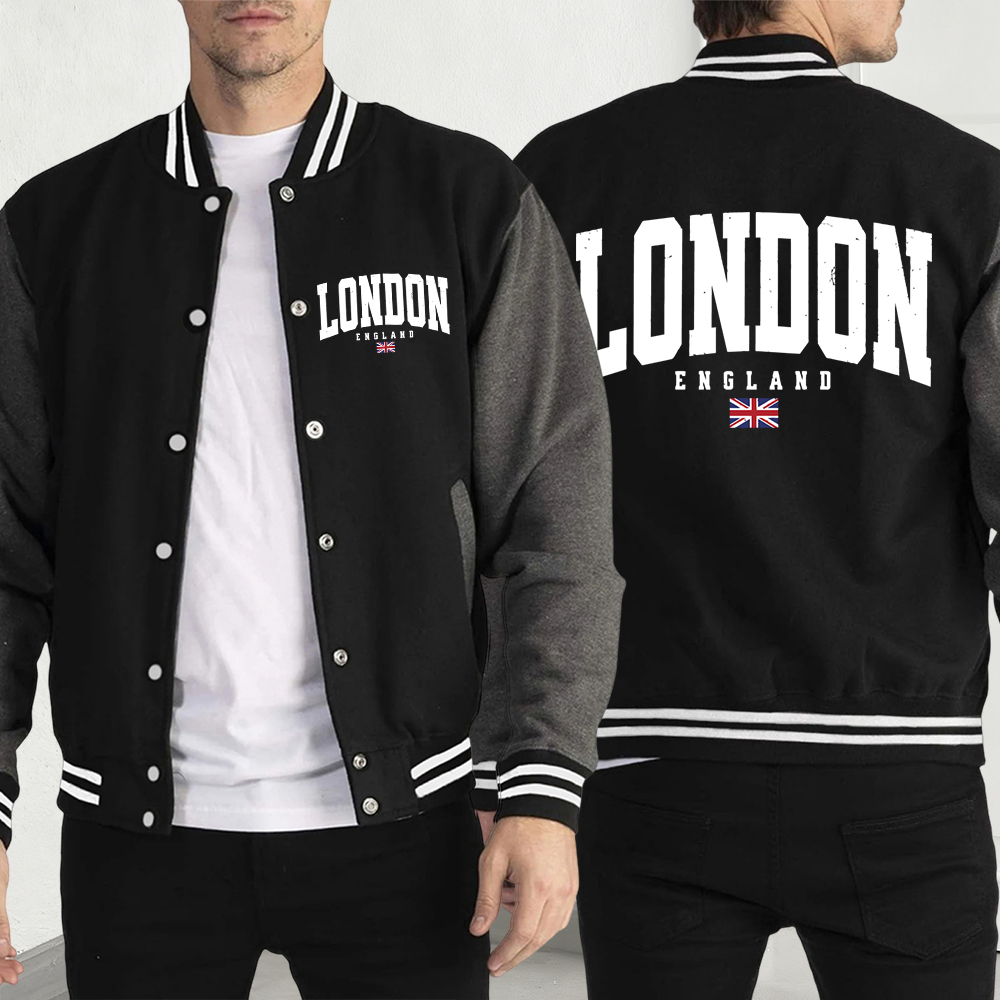 London England Flag Men Jacket - Winter Clothing London 评论和价格