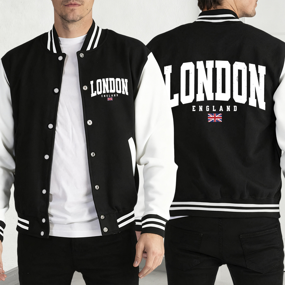 London England Flag Men Jacket - Winter Clothing London 评论和价格