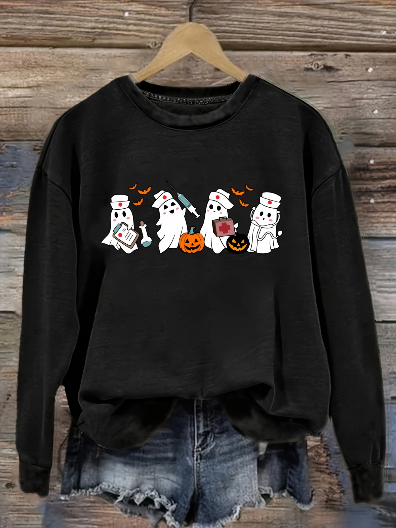 Women's Casual Long Sleeve Cre - Winter Clothing Cute 评论和价格
