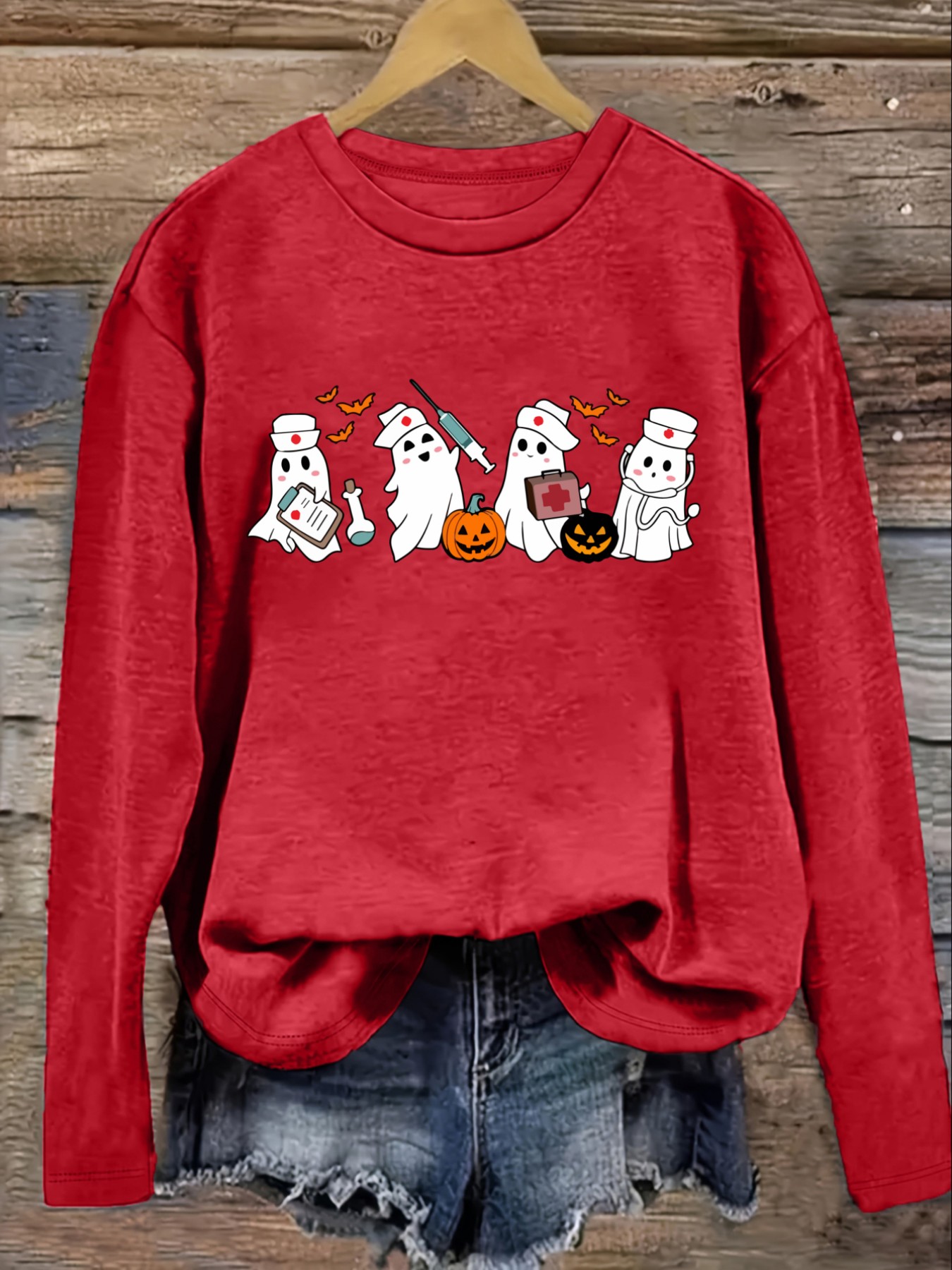 Women's Casual Long Sleeve Cre - Winter Clothing Cute 评论和价格
