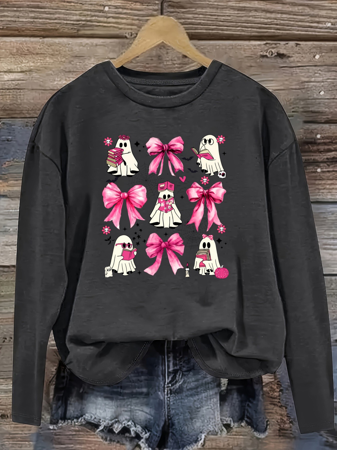 Women's Casual Long Sleeve Cre - Winter Clothing Cute 评论和价格