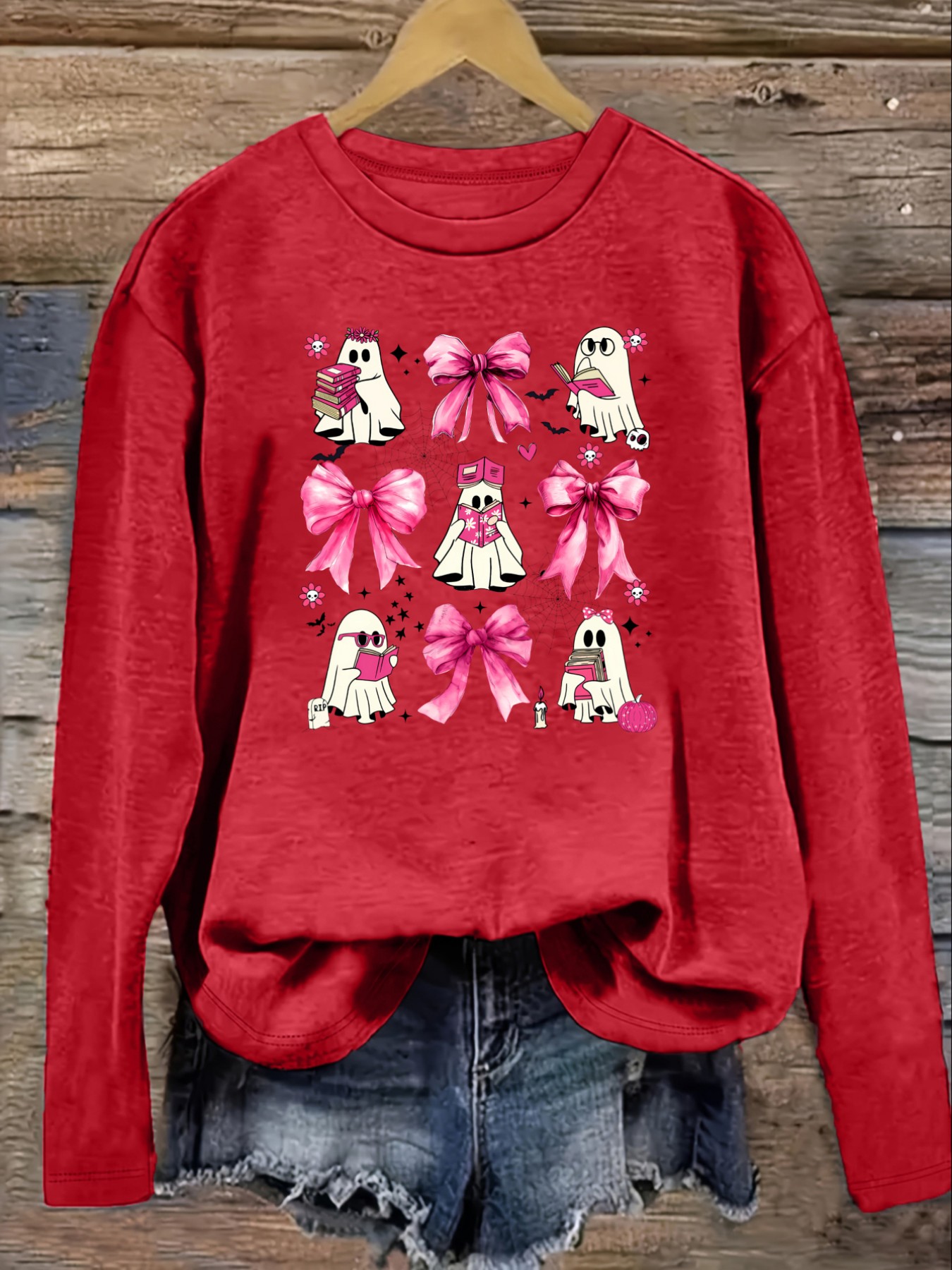Women's Casual Long Sleeve Cre - Winter Clothing Cute 评论和价格