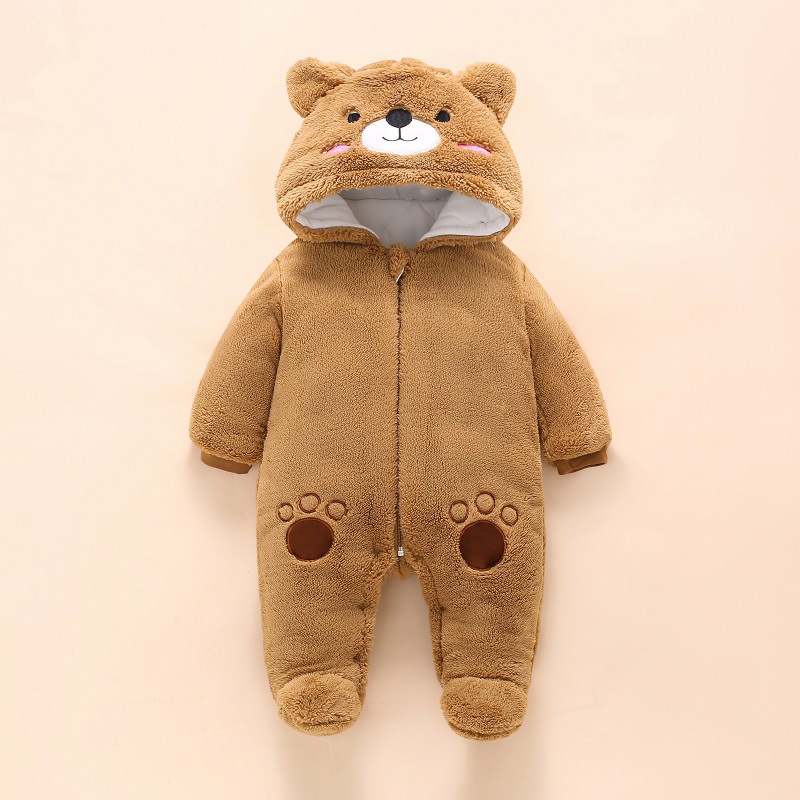 0-12M Baby Rompers Cute Bear T - Winter Clothing Toddler Girl 评论和价格