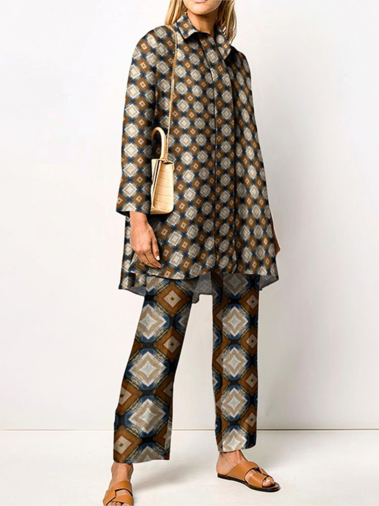 Autumn New Loose Vintage Print - Winter Clothing Vintage 评论和价格