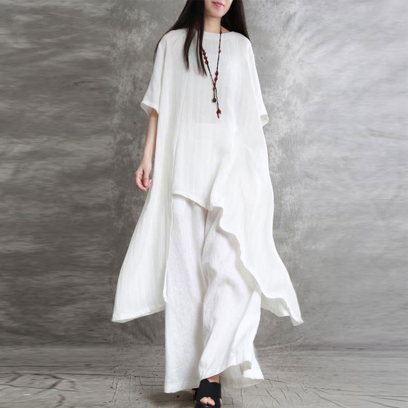 Women's Cotton Linen 2-piece S - Winter Clothing Girls 评论和价格