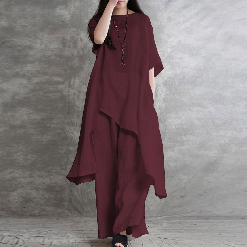 Women's Cotton Linen 2-piece S - Winter Clothing Girls 评论和价格