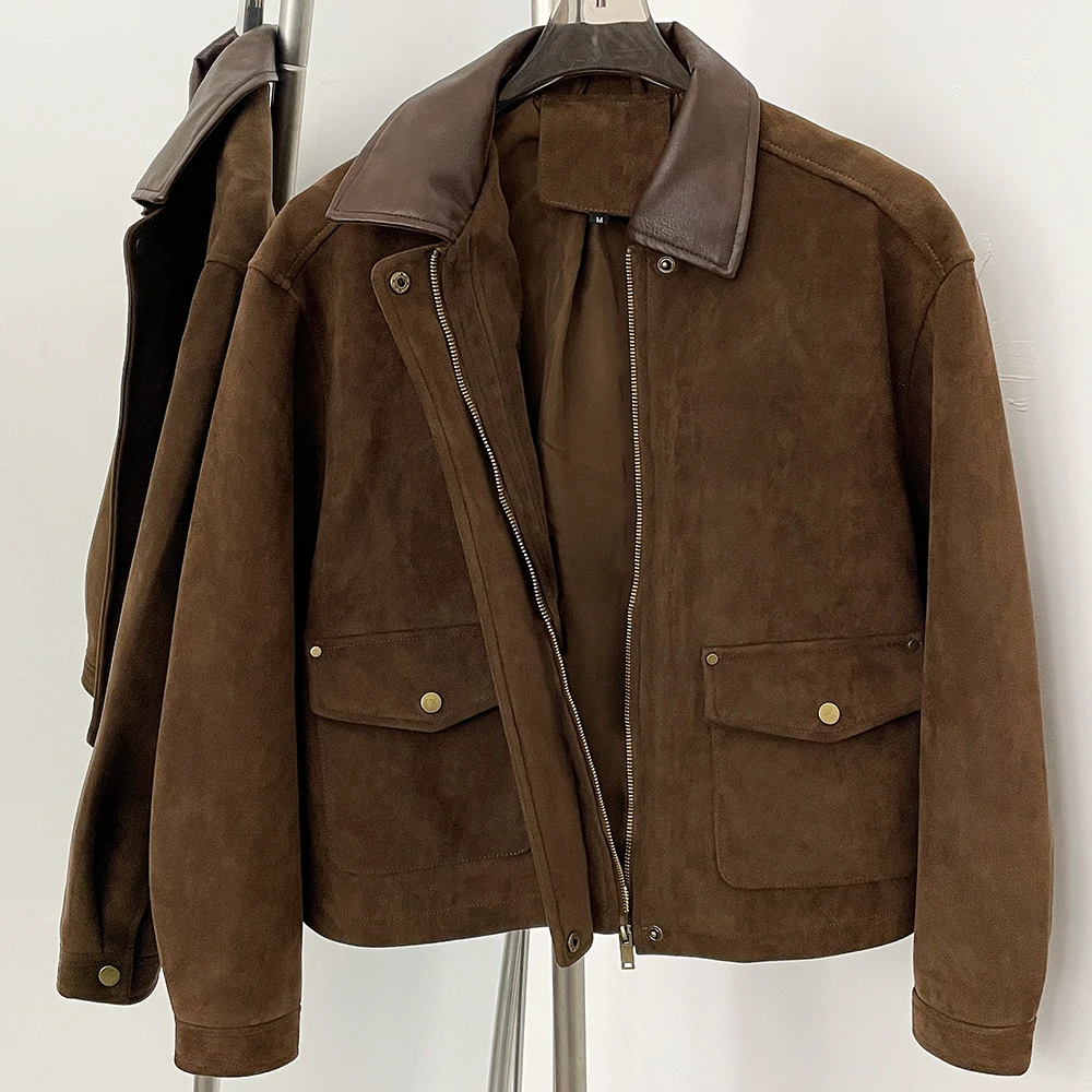 Leather Jacket Artificial Sued - Winter Clothing Wholesale 评论和价格