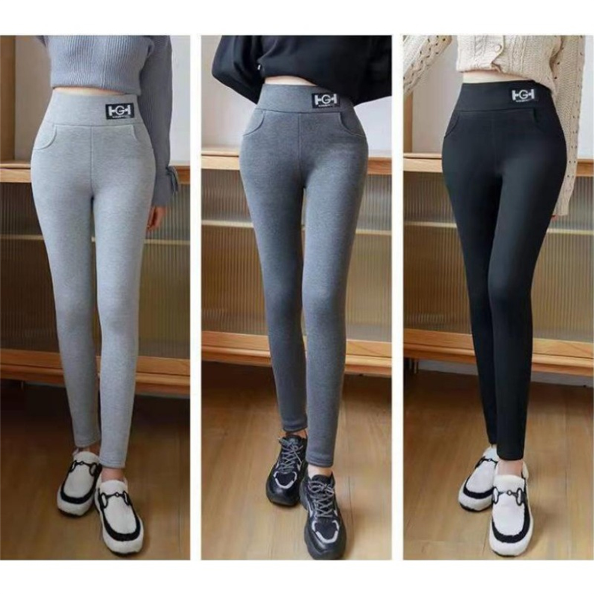 Winter Women Leggings Solid Wa - Winter Clothing Wholesale 评论和价格
