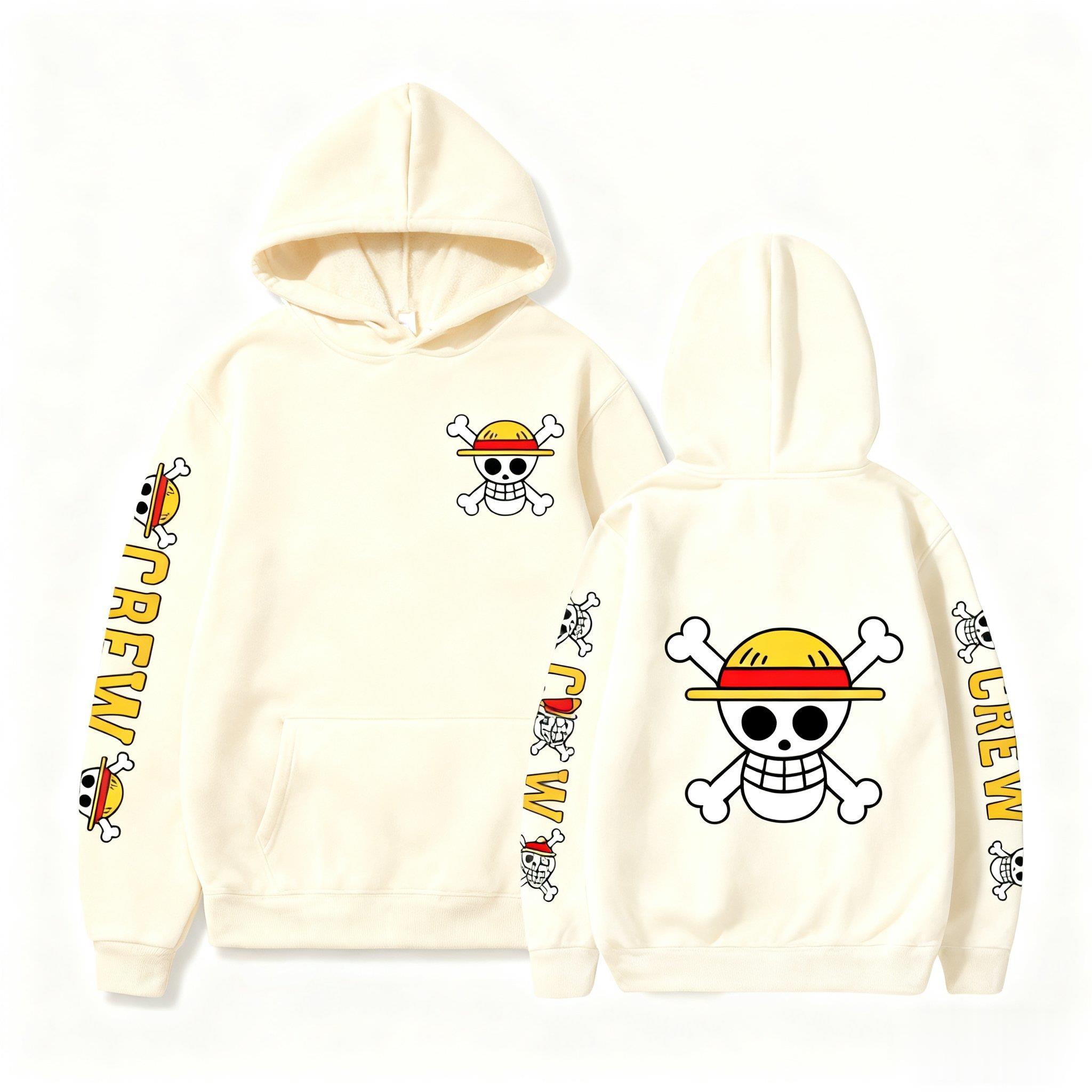 One Piece Skull Print Hoodie M - Winter Clothing Japan 评论和价格