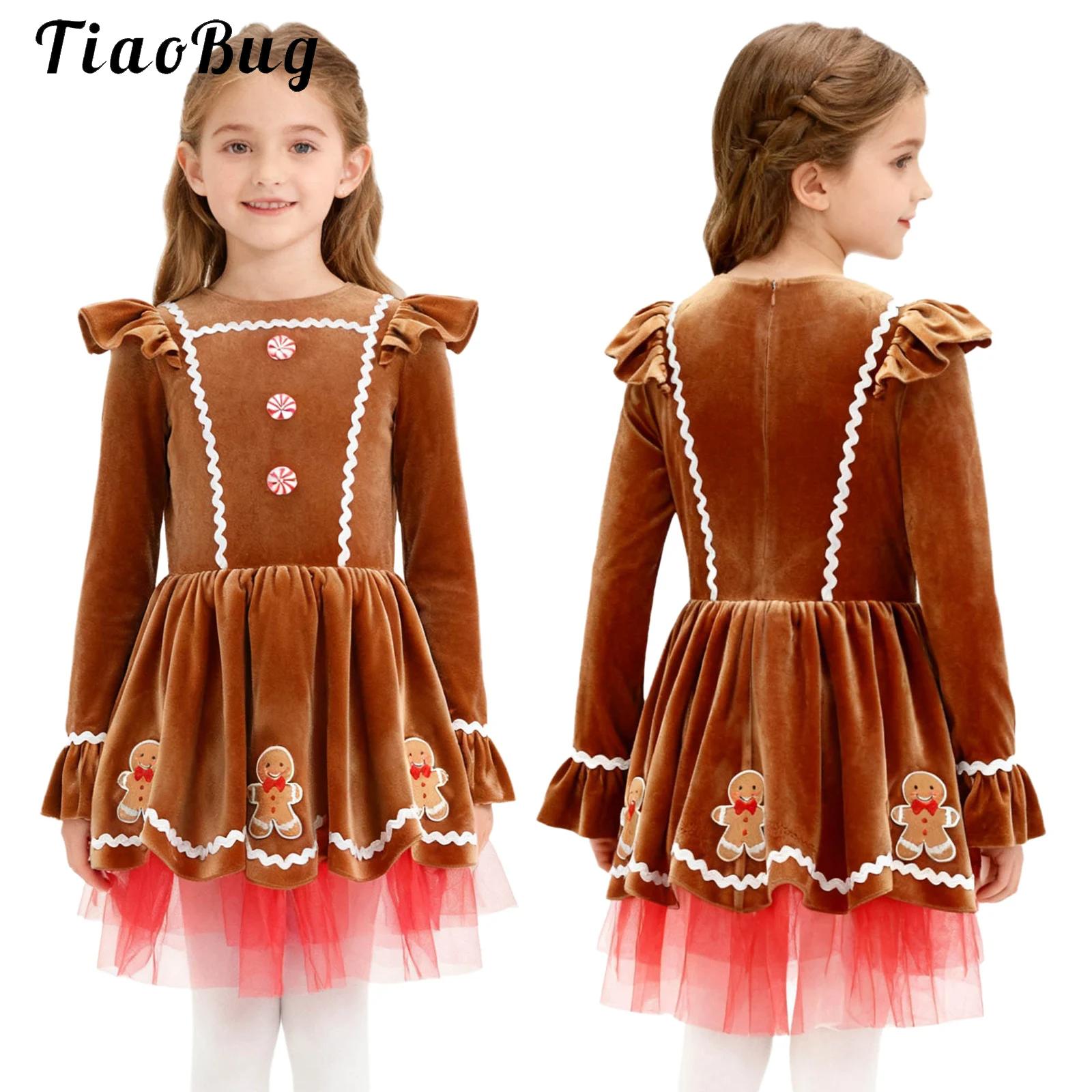 Girls Gingerbread Costume Cute - Winter Clothing Cute 评论和价格