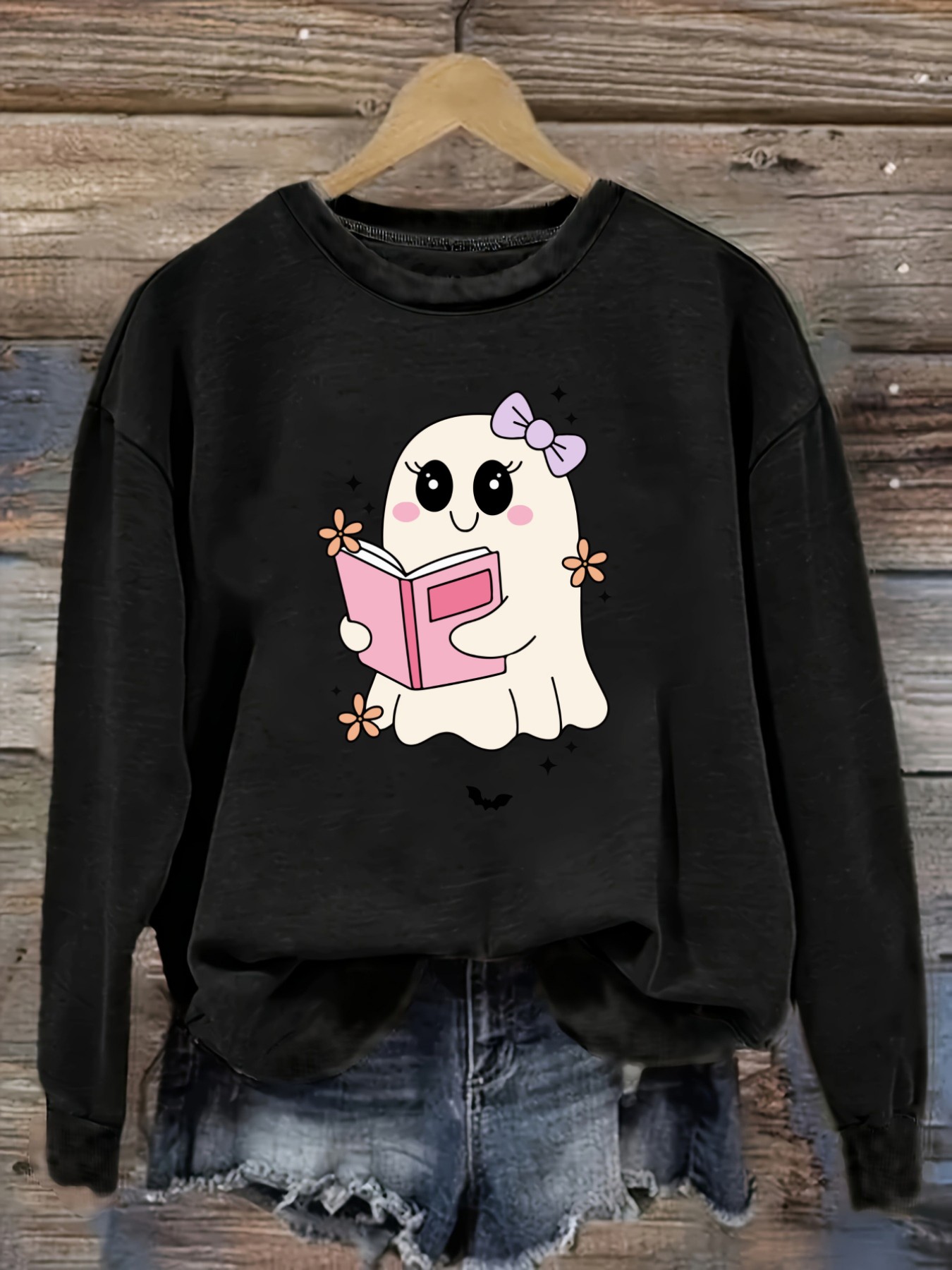 Women's Casual Long Sleeve Cre - Winter Clothing Cute 评论和价格