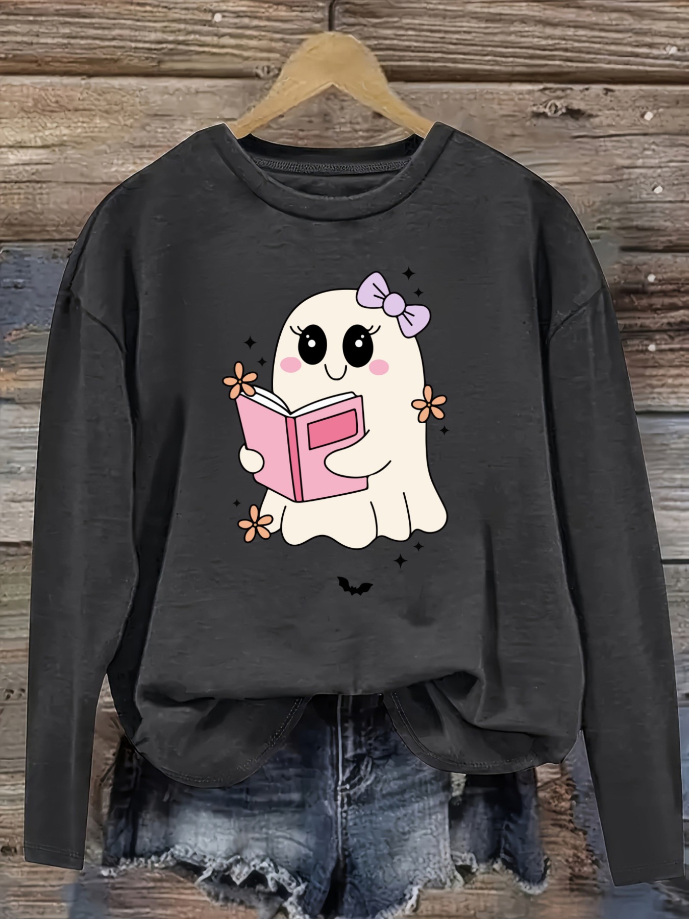 Women's Casual Long Sleeve Cre - Winter Clothing Cute 评论和价格