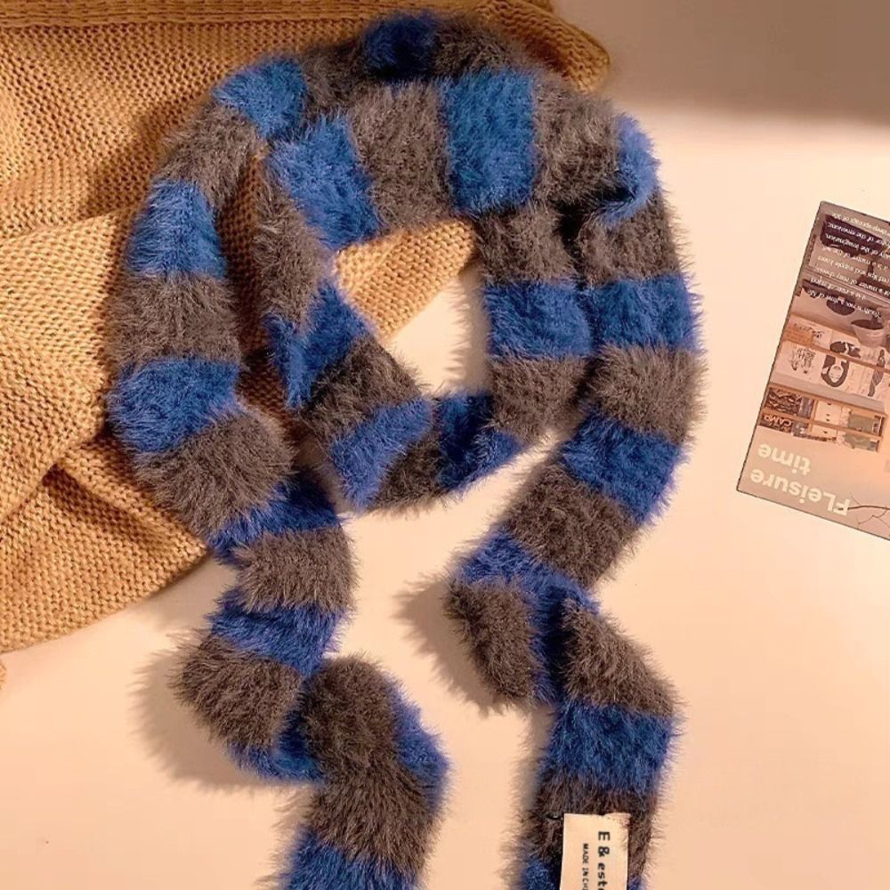 Knitted Y2K Girl Stripe Scarf  - Winter Clothing Girls 评论和价格