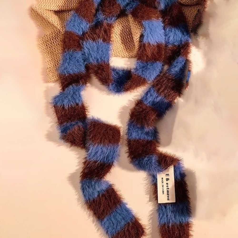 Knitted Y2K Girl Stripe Scarf  - Winter Clothing Girls 评论和价格