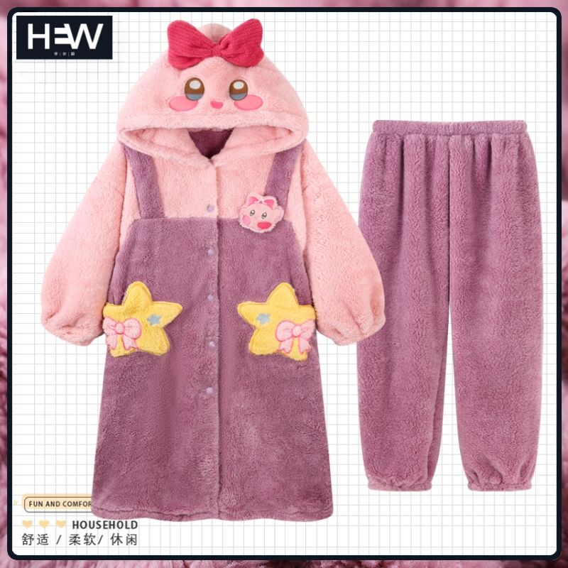 Women's Cartoon Coral Velvet P - Winter Clothing Cute 评论和价格